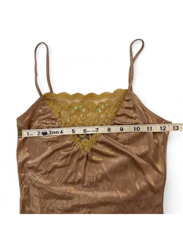 DKNY gold sequin tank top - Image 7