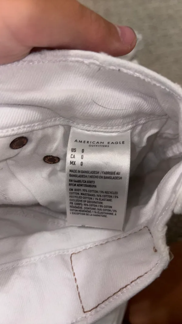 American Eagle jean shorts white - Image 2