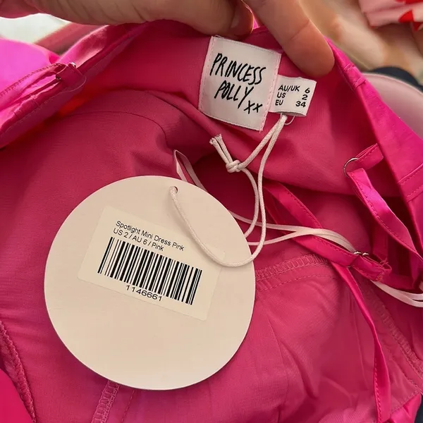 Princess Polly Spotlight Pink Satin Mini Dress - Image 5