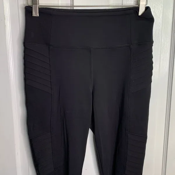 Athleta Delancey Moto Black Tight Legging Pant W-800 Sz S - Image 9
