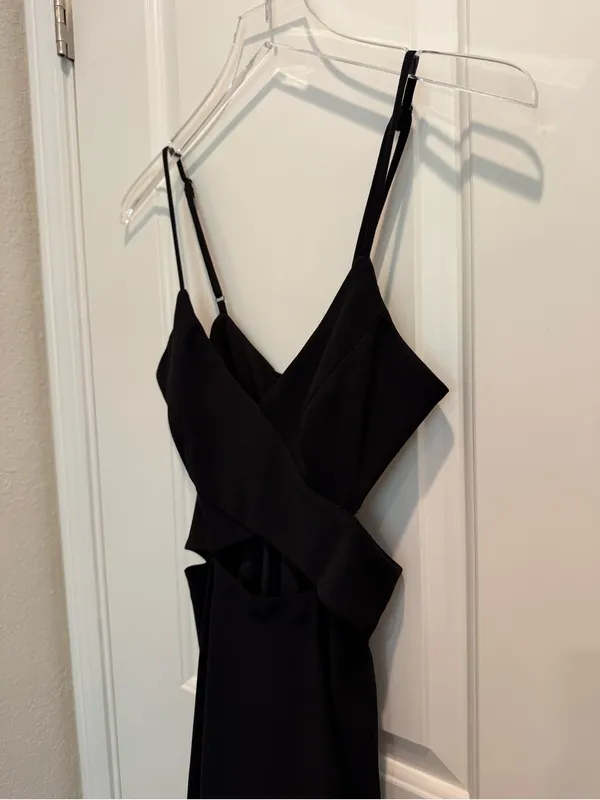 DRESS THE POPULAR Abigail Dress Black Cut Out‎ Flare size Small - Image 5