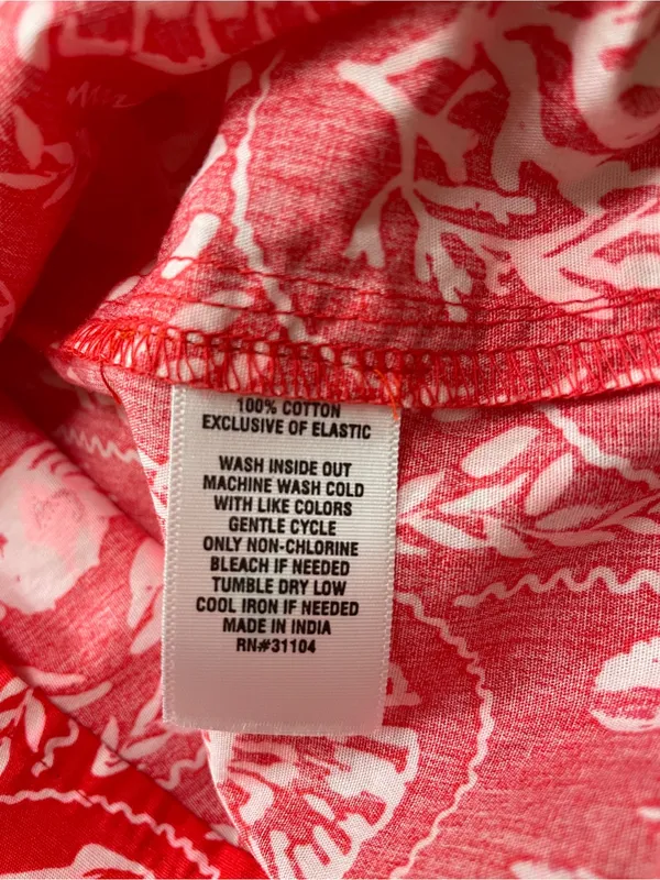 NWOT Crown & Ivy Tropical Red Sea Stripe Cotton Smocked Maxi Dress Petite L🧡🎀 - Image 15