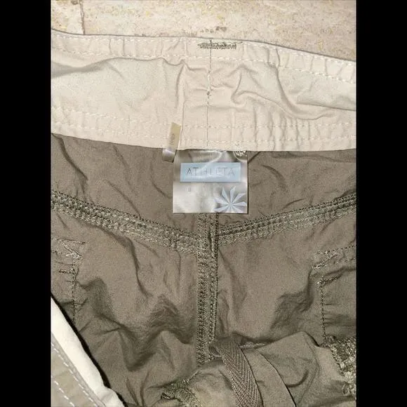 Athleta Dipper Capri Cargo Pants Brown‎ Outdoor Activewear Hiking Women's 8 - Image 2