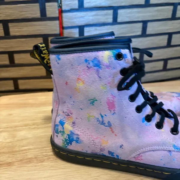 Dr. Martens Sheridan Rainbow Suede Boot Size‎ 6 - Image 4