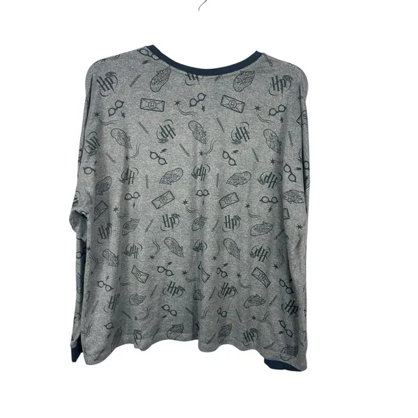 Harry Potter Wizarding World Pajama Set XXL Gray All Over Print Long Sleeve Pant - Image 5