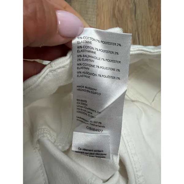 We‎ The Free White Flare Jeans High Rise Boho Stretch Size 28 - Image 9