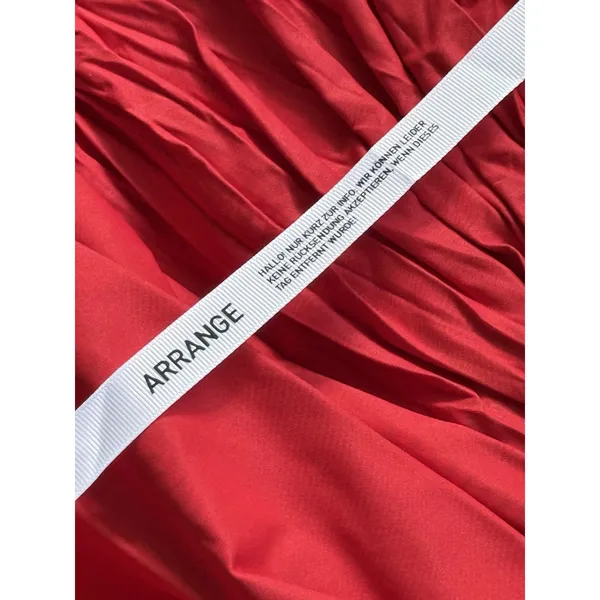 Arrange ASOS NWT One Shoulder Maxi Gown Dress Size 4 US Red Ruched Slit Formal - Image 4