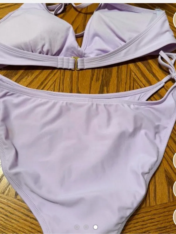 wild fable Lavender Bikini Set with Tie Straps - Image 3
