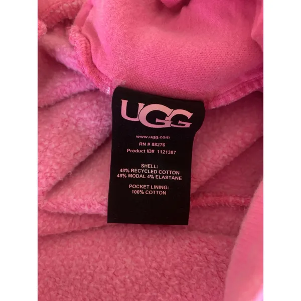 UGG Womens S Hot Pink Fleece Jogger Sweatpants Drawstring - Image 4