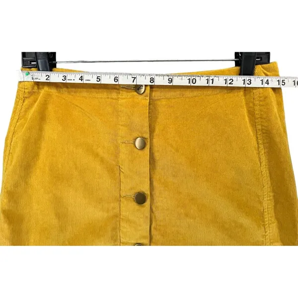 Toad & Co Mini Skirt Womens 2 Golden Cruiser‎ Corduroy Button Front Retro Preppy - Image 4