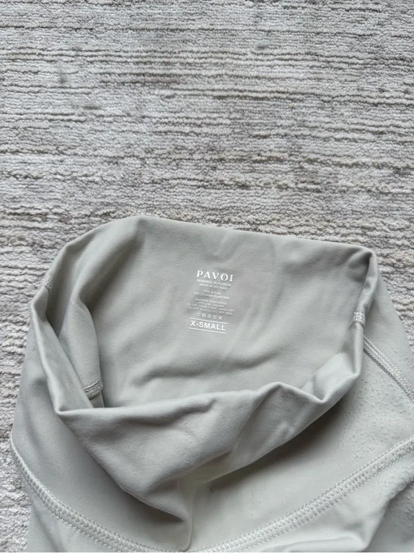 Pavoi High-Waist Leggings in Beige (Size XS) - Image 5
