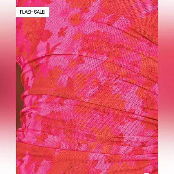 Princess Polly Donelli Pink Floral mini dress size 2 NWT - Image 4