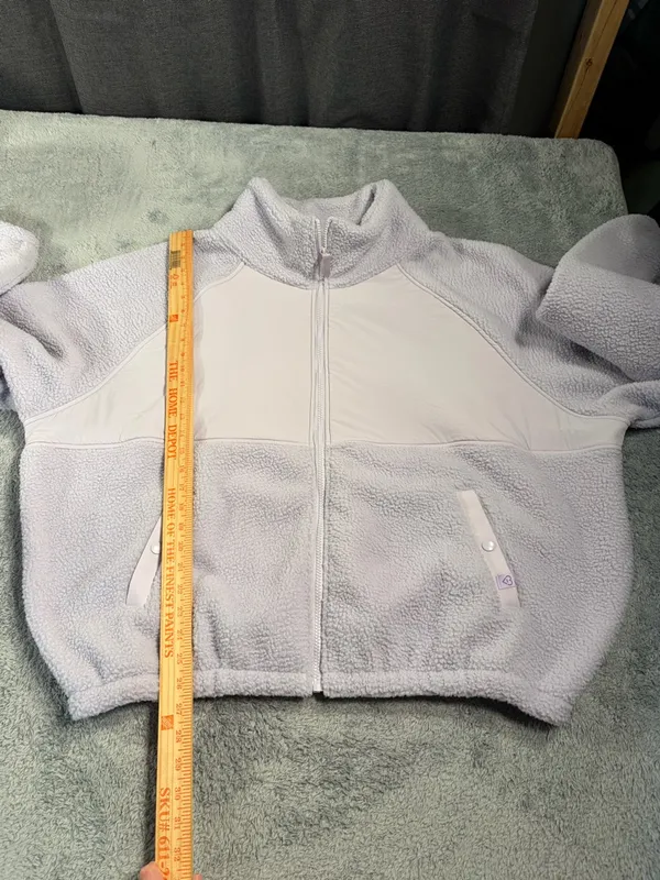 Blogilates Cozy Lavender purple Sherpa fleece Zip-Up Jacket XL - Image 7