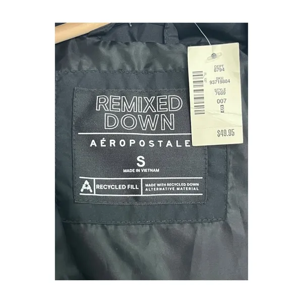 New Aeropostale Puffer Vest Womens Small Black Remixed Down Quilted Outdoor - Image 8