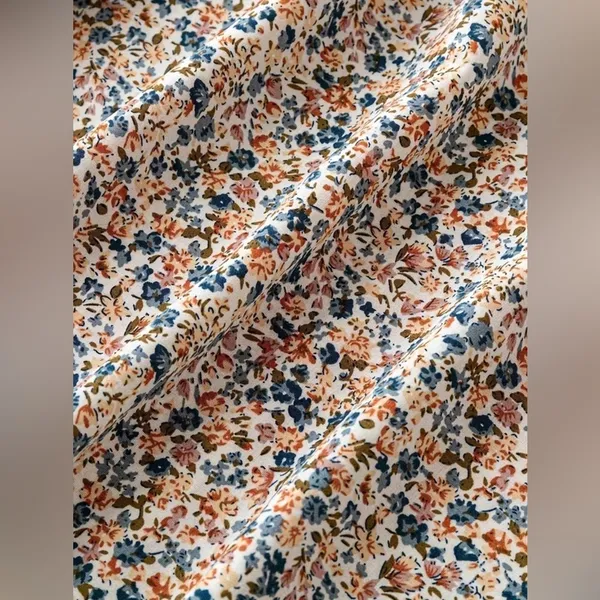 Ditsy Floral Dreams Maxi Skirt Earthy Cottagecore Boho Coastal Grandmother XL - Image 5