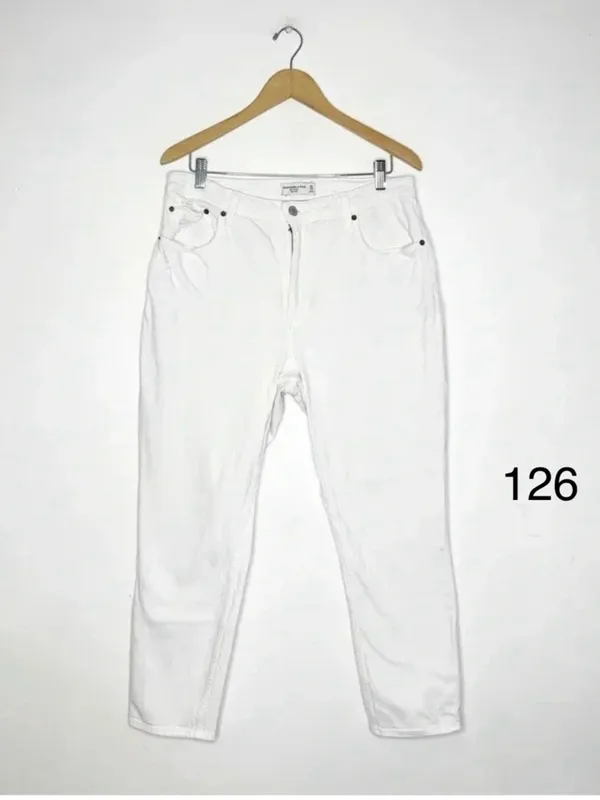 Abercrombie & Fitch Jeans Skinny Leg High Rise Curve Love White Size 32 / 14 - Image 9