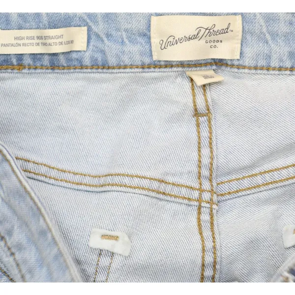 NWT Universal Thread High-Rise 90s Straight Jeans 88007520 Light Wash Blue 17 - Image 9