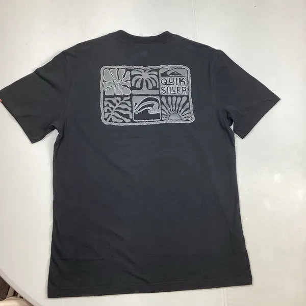 Quiksilver Black Graphic Short Sleeve T-Shirt Tee Men’s Medium NEW! Retail $40 - Image 2