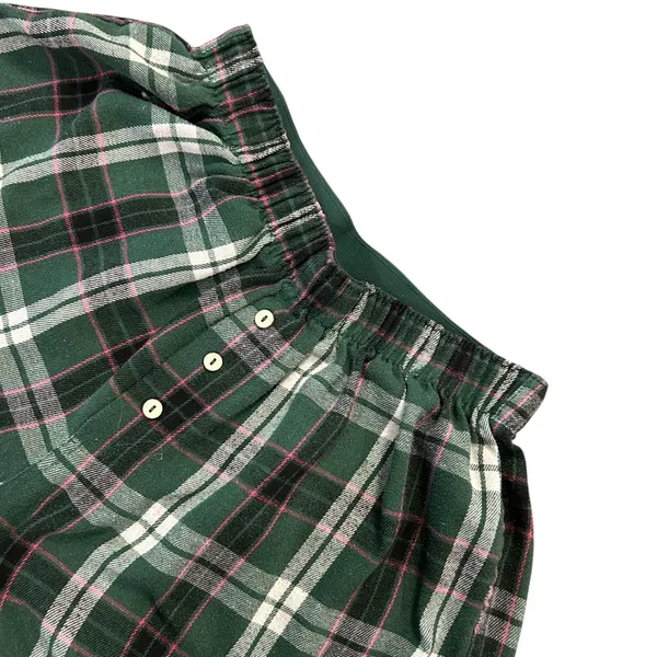 Free People Intimately Green Plaid Pajama Shorts Flannel Lounge Cottagecore - Image 2