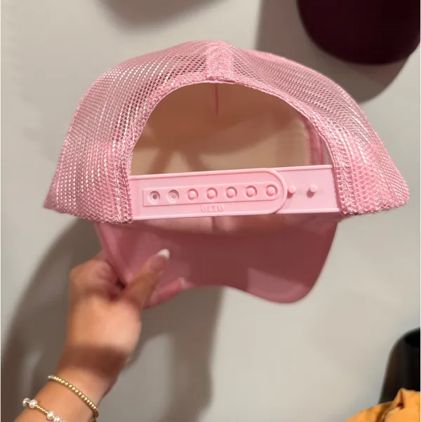 Pink Retro Trump Trucker Hat - Image 3