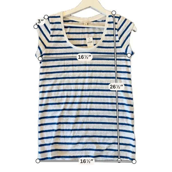 Gap NWT blue and white tshirt size xs - Image 8