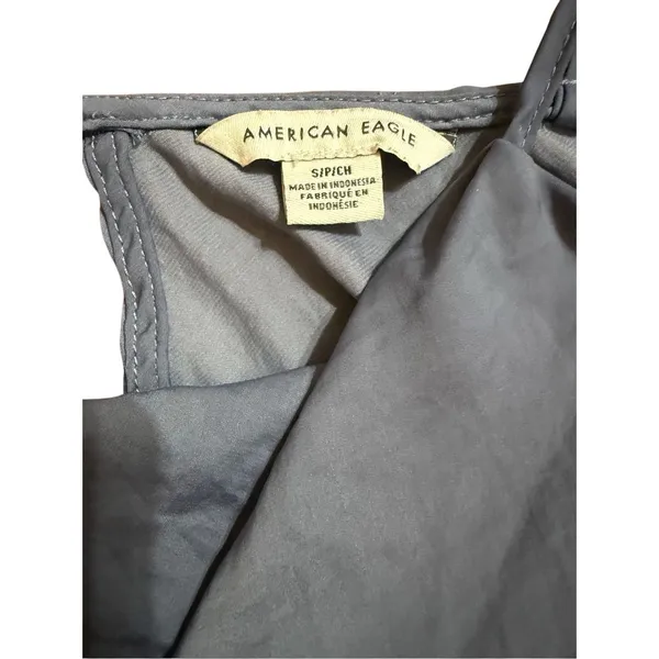 American Eagle Womens Solid Silky Cami‎ Tank Top in Blue Sz S - Image 3