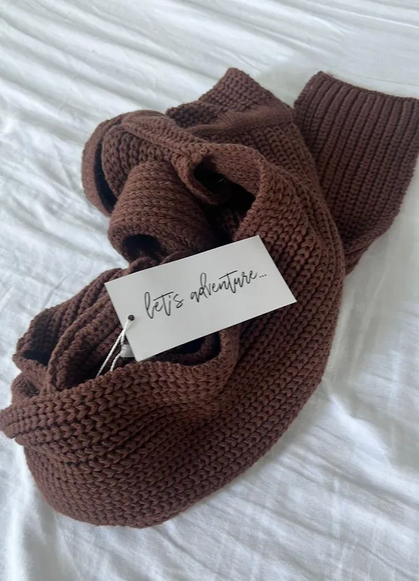 12th Tribe Brown Knit Top - Image 3