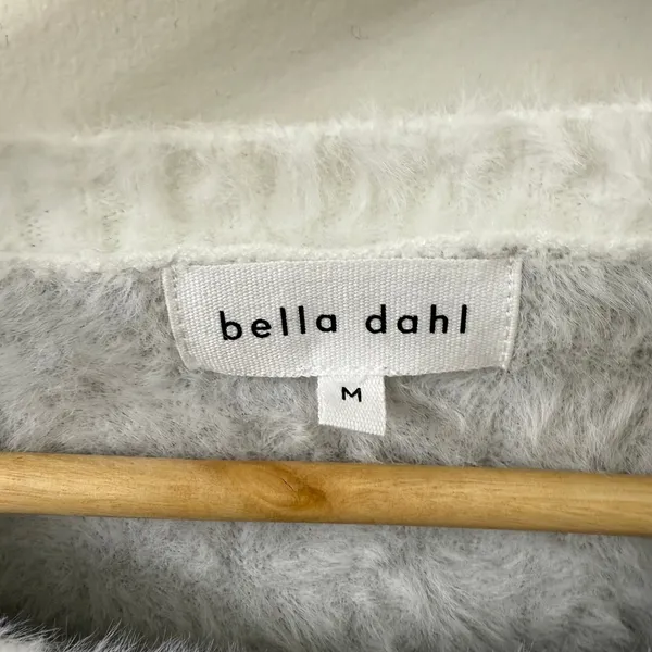 NWT Bella Dahl M‎ Gray Leopard Fuzzy Eyelash Knit Sweater Cozy Winter Softgirl - Image 6