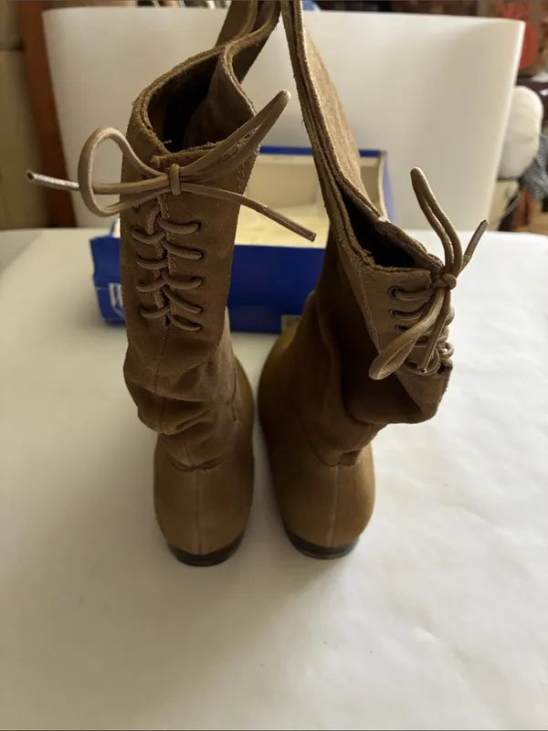 White Mountain Taupe Stretch Boots - Image 7