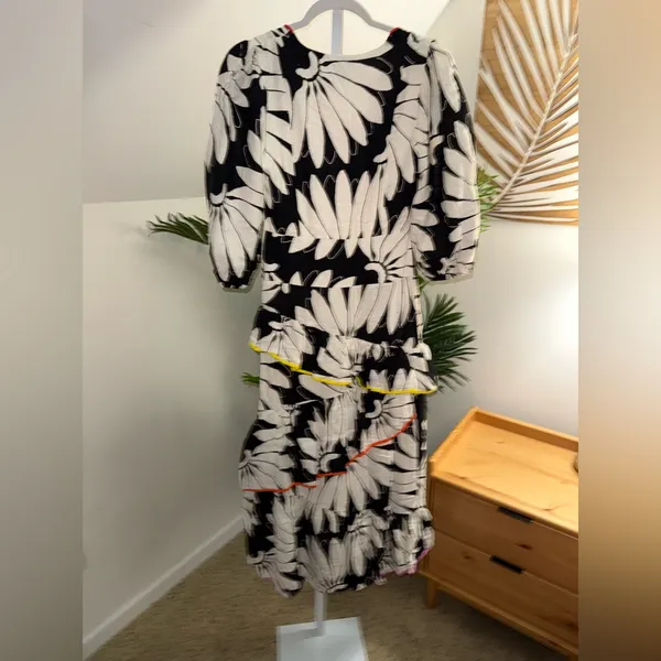 FARM Rio x Anthropologie Cutout Tiered Linen Maxi Dress XS‎ - Image 7