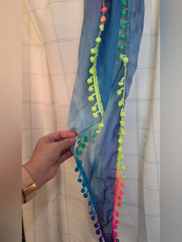 Multi Colored Scarf Blue - Image 2