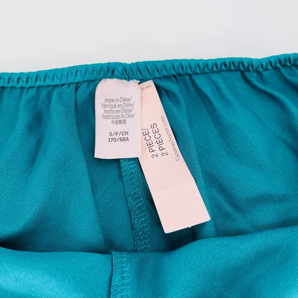 Victoria's Secret Women's Green Satin Sleep Shorts/Boxers with Lace - Size S NWT - Image 7