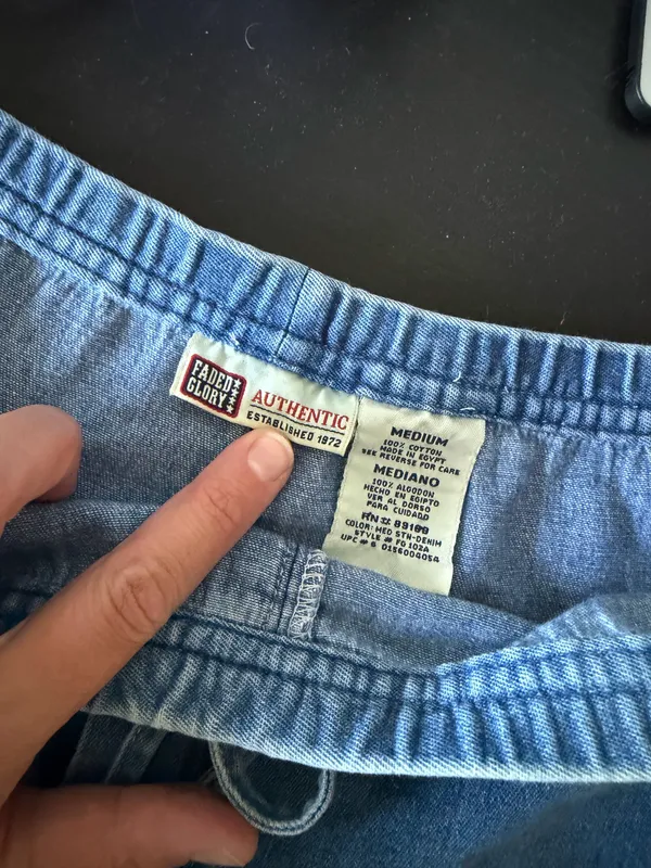 Faded glory cotton denim shorts size M - Image 3