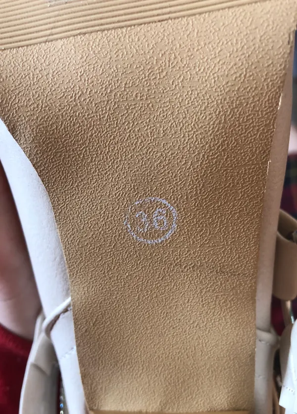 Cream High Knee Boots Tan Size 4 - Image 4