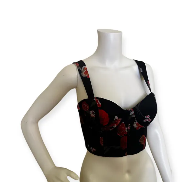 FashioNova Floral Black Tank Top - Image 4