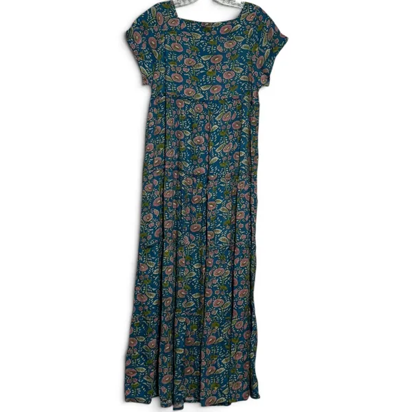 Natural Life Berkley Maxi Dress Blue Pink Green Cream Floral Small - Image 3