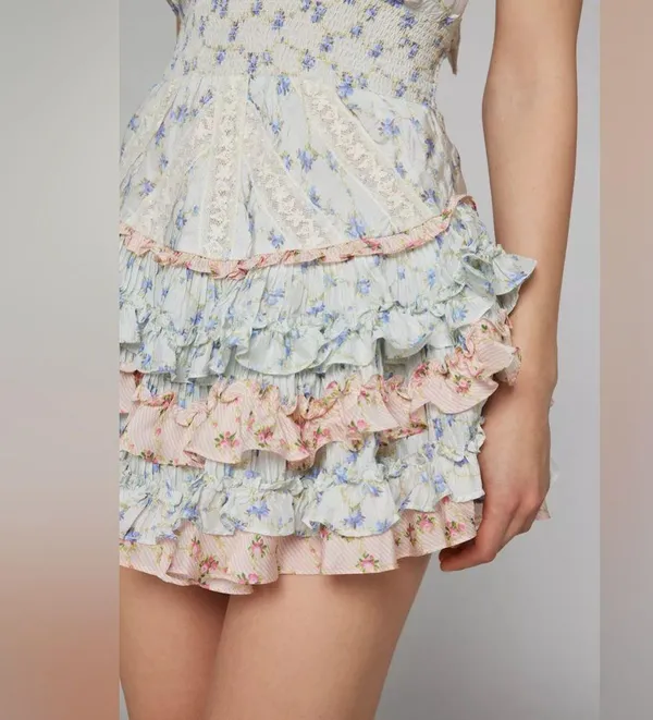 Like New LoveShackFancy Quintell Halter Mini Dress - Image 4