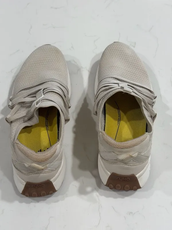 Ryka Jumpstart Lace Sneakers Women's 8.5W Beige Athletic Shoes - Image 3