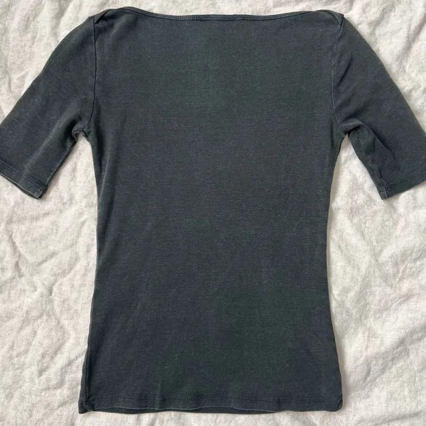ZARA Grey Boat Neck Top - Image 2