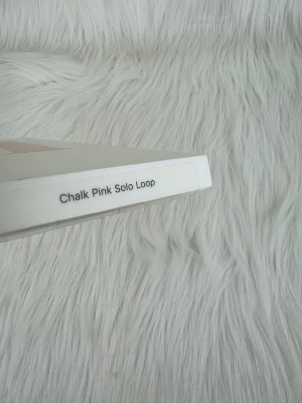 Used Apple Watch Chalk Pink Solo Loop Silicon Fitted Band Size 6 (45mm) - Image 9