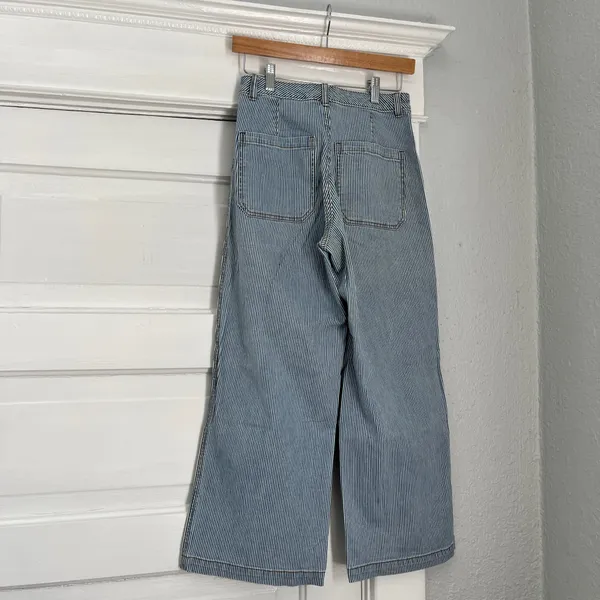 Universal Threads Blue and white striped sailor wide leg pants - Image 4