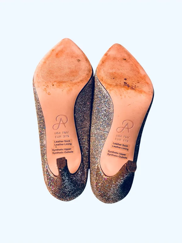 Adrianna Papell Special Occasion Bridal Glitter Sparkle Pointed Heels Size 7.5 - Image 6