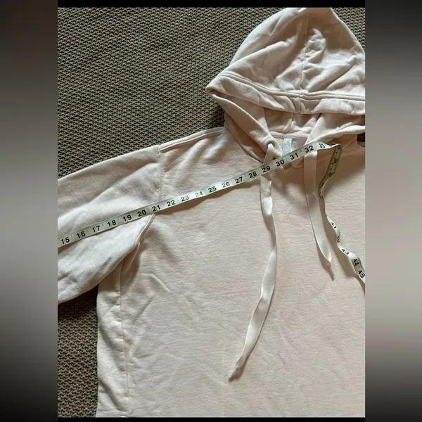 ATHLETA Pullover Yogi High Low Sweatshirt Pearl White Hoodie Long‎ Size Small - Image 7