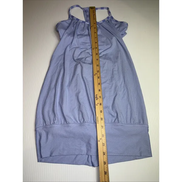Lululemon‎ Light Blue workout top with a built-in bra and a racerback 4 - Image 2