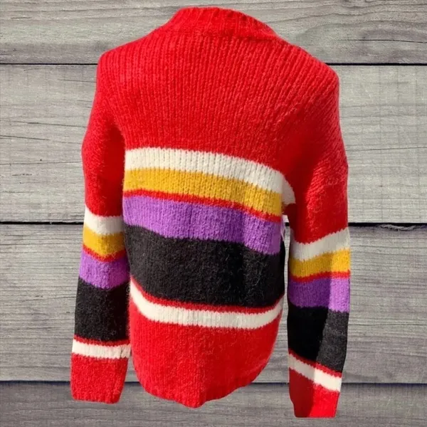Sanctuary Party Stripe Sweater Top Red Black NWT v6x - Image 6