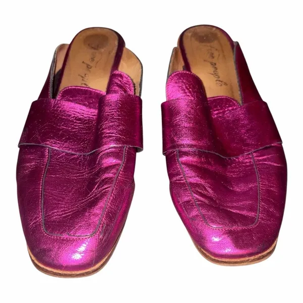 ✨Free People At Ease Metallic Pink Sz Loafers✨ - Image 6