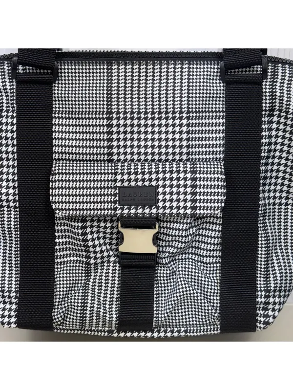 Lauren Ralph Lauren Houndstooth Plaid Tote Bag - Image 2