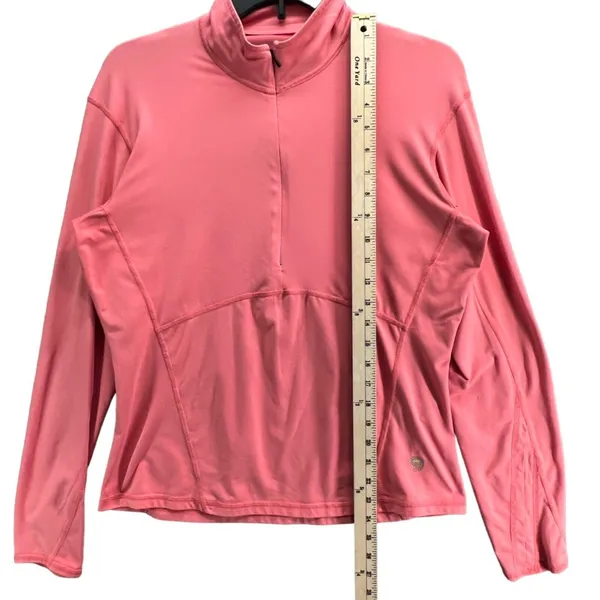 Mountain Hardwear Pullover Womens M Salmon Pink Half Zip Lightweight Sweatshirt‎ - Image 8
