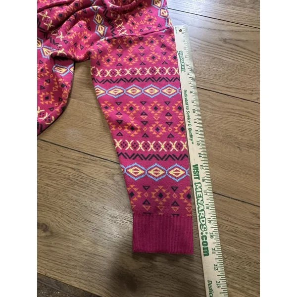 Time For Me Cardigan Women‎ Sweater Sz XL Button Down Aztec Cotton Knit Colorful - Image 7