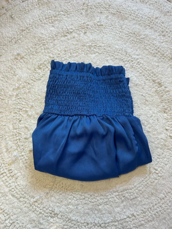The Pants Store Blue Silk Shorts - Image 2